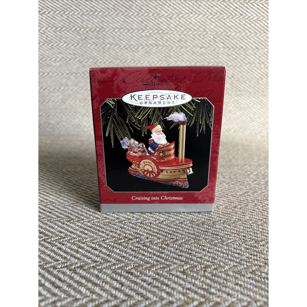 Hallmark Keepsake Ornament, Cruising into Christmas  1998 Santa Ship QX6196